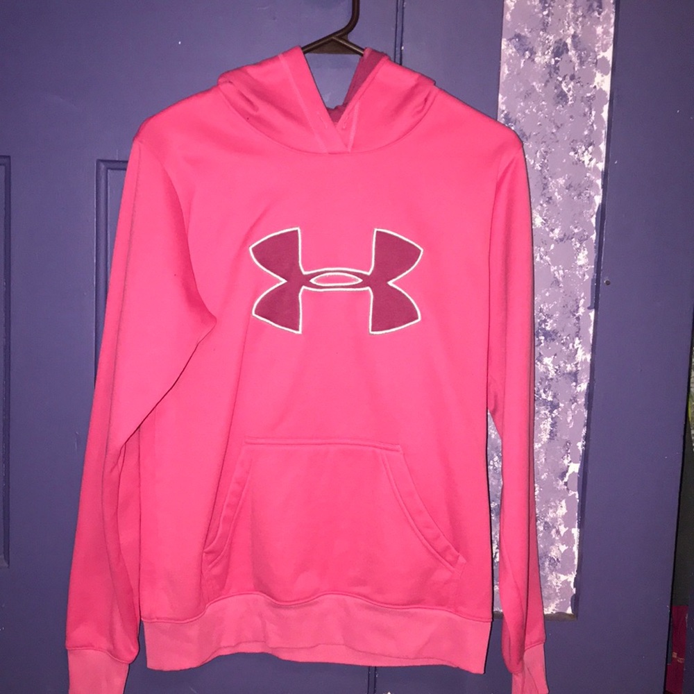 Pink under armour sweatshirt